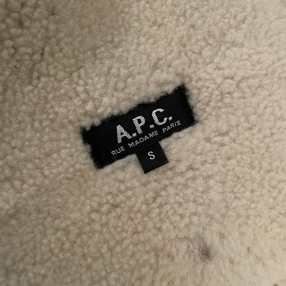 APC Shearling Leather Coat with bell sleeves S - Picture 8 of 10